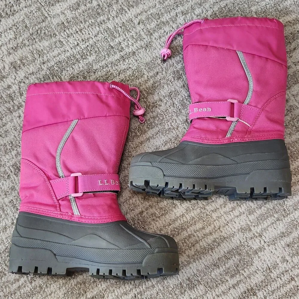 LL Bean kid's Northwoods snow boots pink size 2 youth (LLB Item 238064)